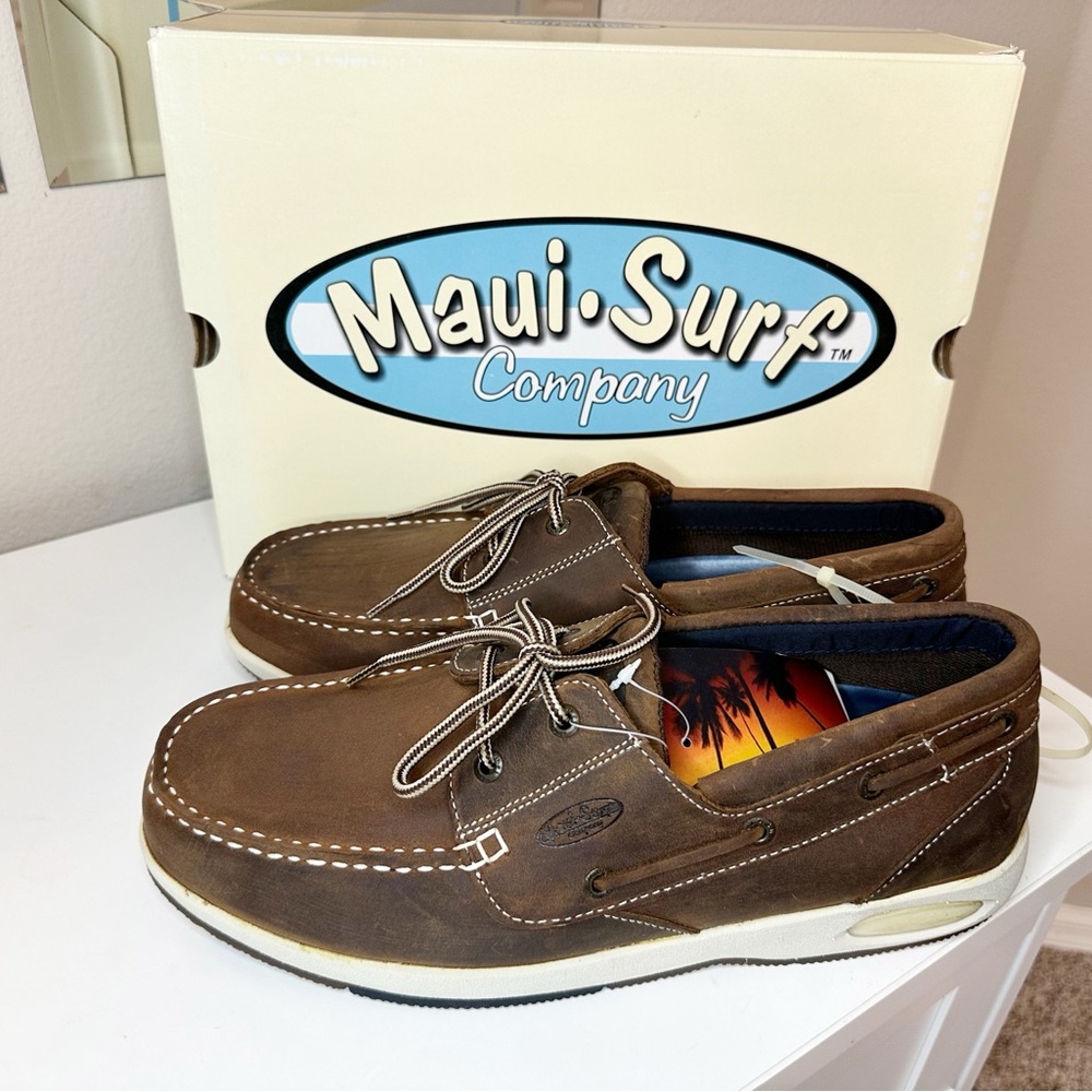 Maui Surf Men’s Loafer Dark Brown Shoes - size 11 - Picture 3 of 11